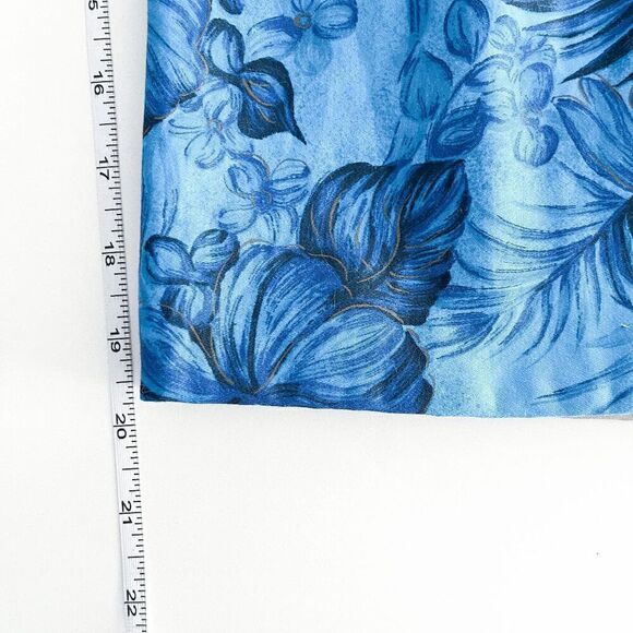 Maple And Oak Women's Floral Hat Scarf Hood Blue Gold - Picture 6 of 6